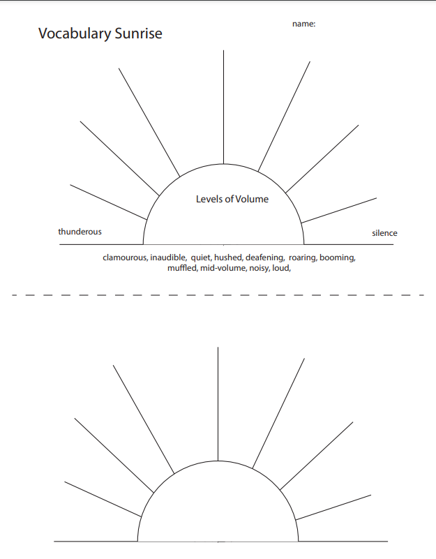 vocabulary sunrise