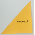 one half yellow triangle