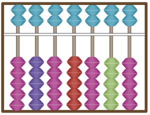 image of suanpan Chinese abacus showing zero