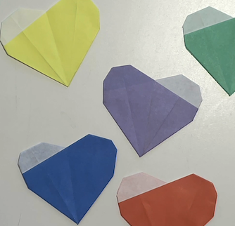 origami hearts